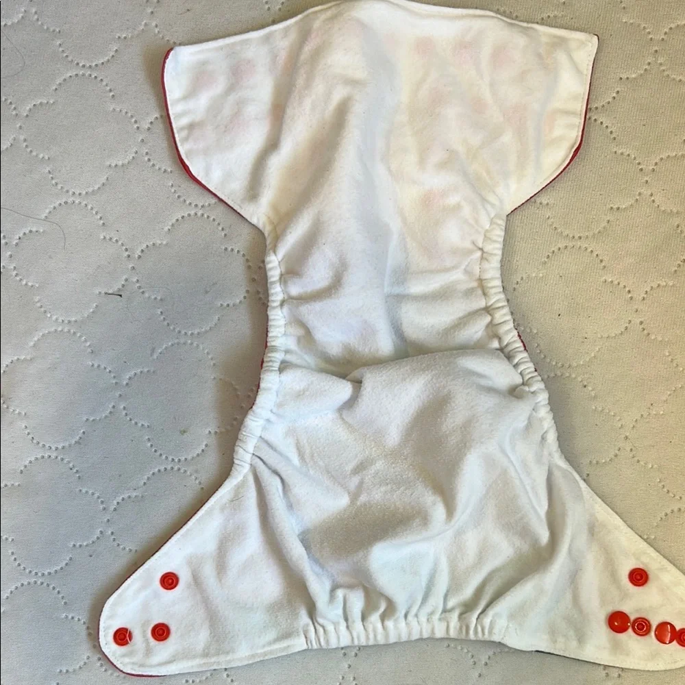 Vibrant Red and Orange Diaper Covers Waterproof Accessories